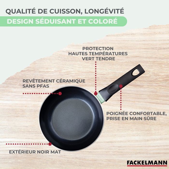 FACKELMANN Wok Set - Recycled Aluminum - 20 and 28 cm - Suitable for All Hobs Including Induction