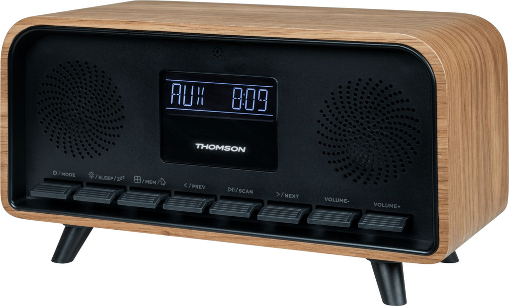 THOMSON Clock Radio - Bluetooth - DAB - Vintage Cosy