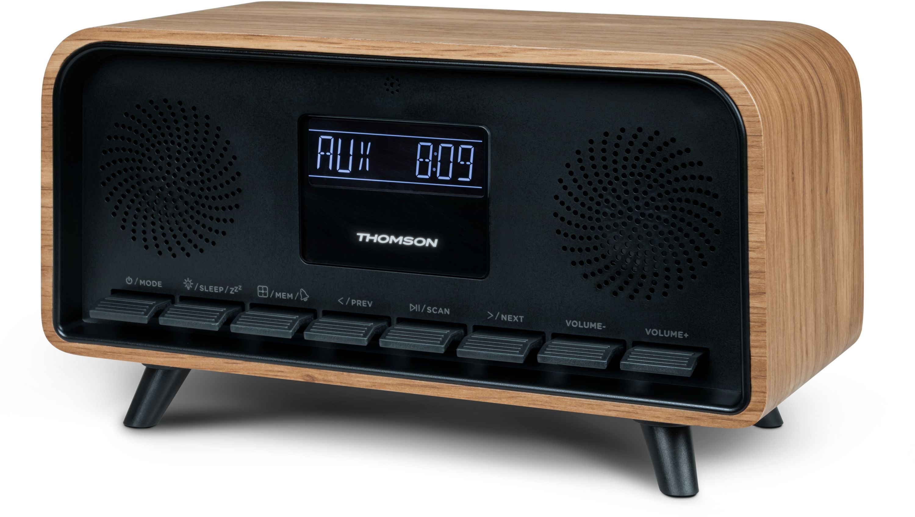THOMSON Clock Radio - Bluetooth - DAB - Vintage Cosy
