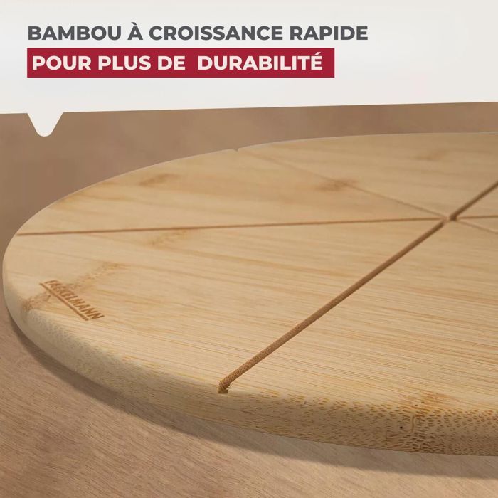 FACKELMANN Set of 2 Pizza Boards - Ø 32 cm - With Cutting Grooves