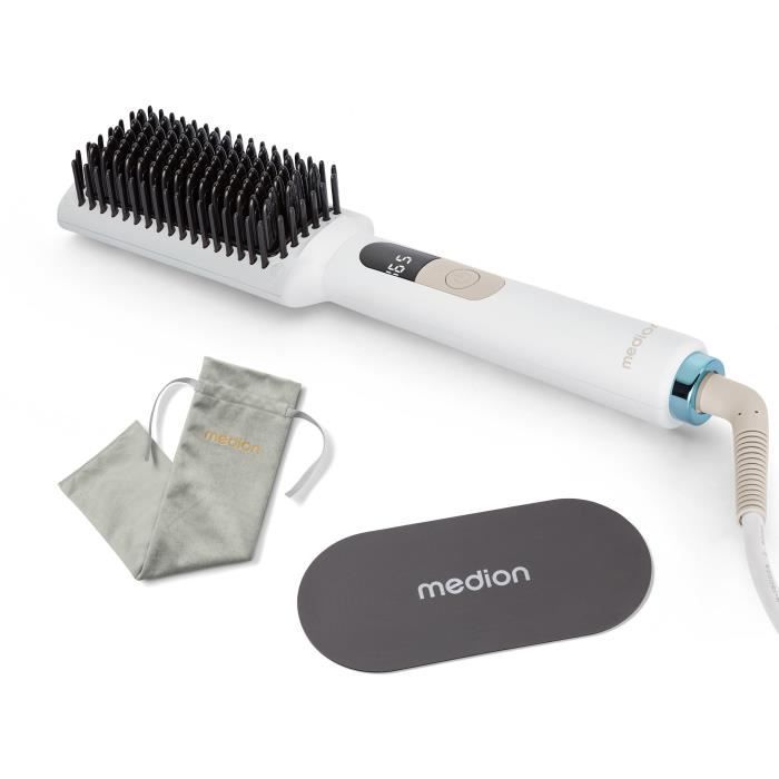 MEDION Heated Brush - MD19859 - 46 W - 5 Heat Settings - 165 to 210°C - White