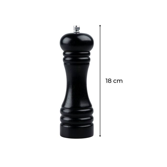 FACKELMANN PROFESIONAL Set of 2 Manual Pepper Mills - 18 cm - Black