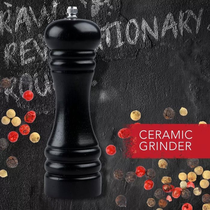 FACKELMANN PROFESIONAL Set of 2 Manual Pepper Mills - 18 cm - Black