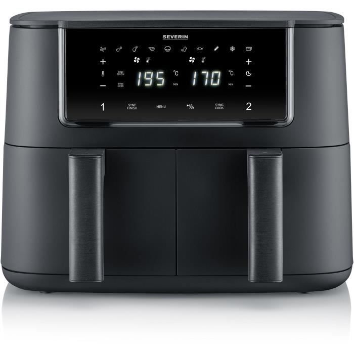 SEVERIN Air Fryer FR2463 - 8 L Capacity - Double Tank - 10 Programs - 2600W