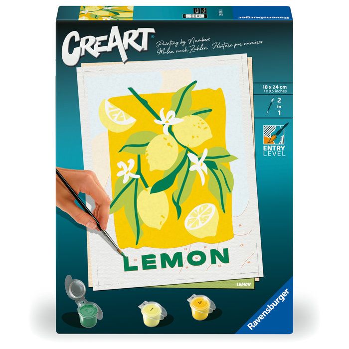 Ravensburger Créart Paint by Number Kit, Lemon, 18x24cm