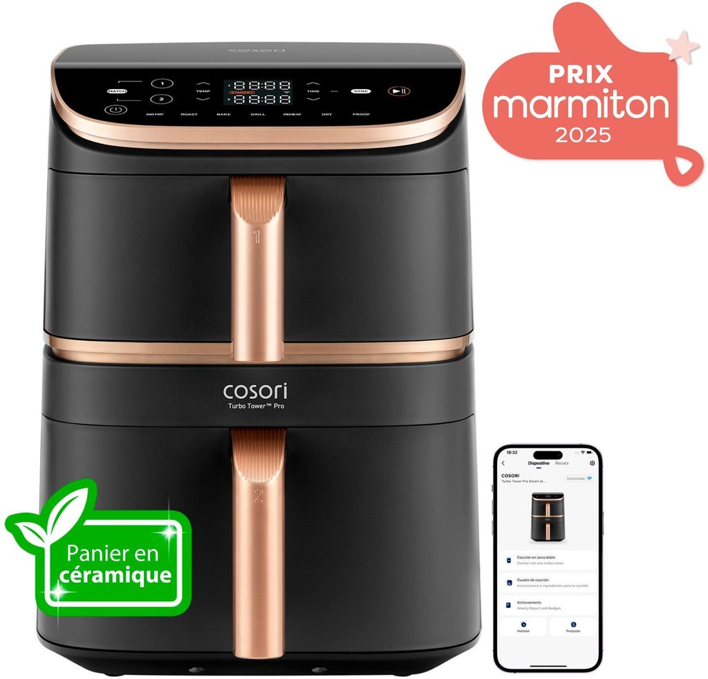 COSORI Turbo Tower Pro Smart Air Fryer - 10.8 L Capacity - 2630W - 7 Programs