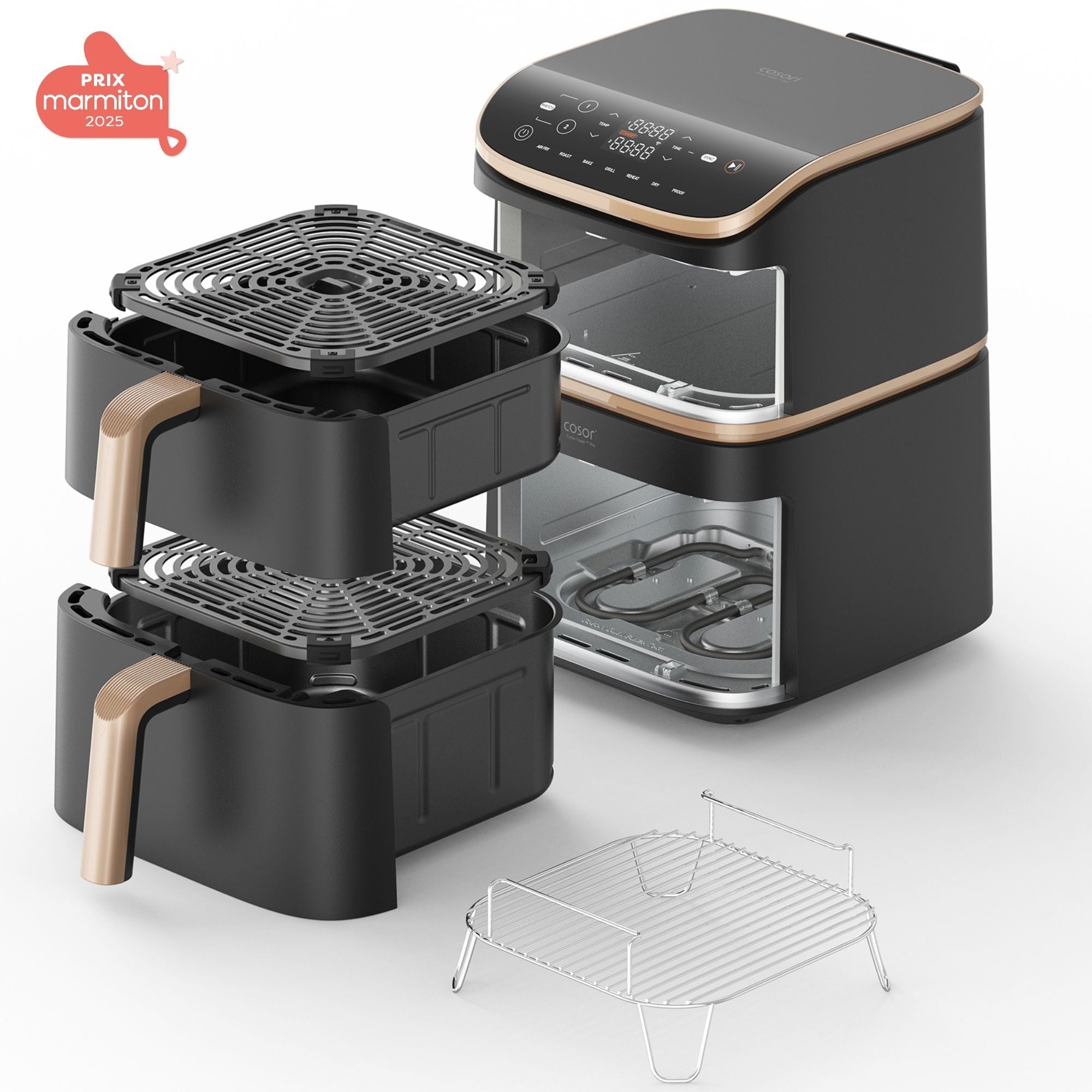 COSORI Turbo Tower Pro Smart Air Fryer - 10.8 L Capacity - 2630W - 7 Programs