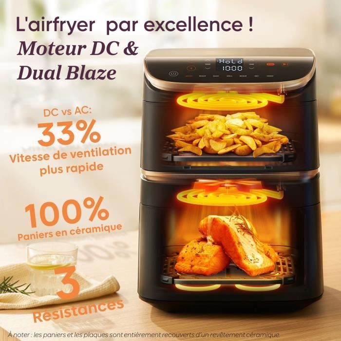 COSORI Turbo Tower Pro Smart Air Fryer - 10.8 L Capacity - 2630W - 7 Programs