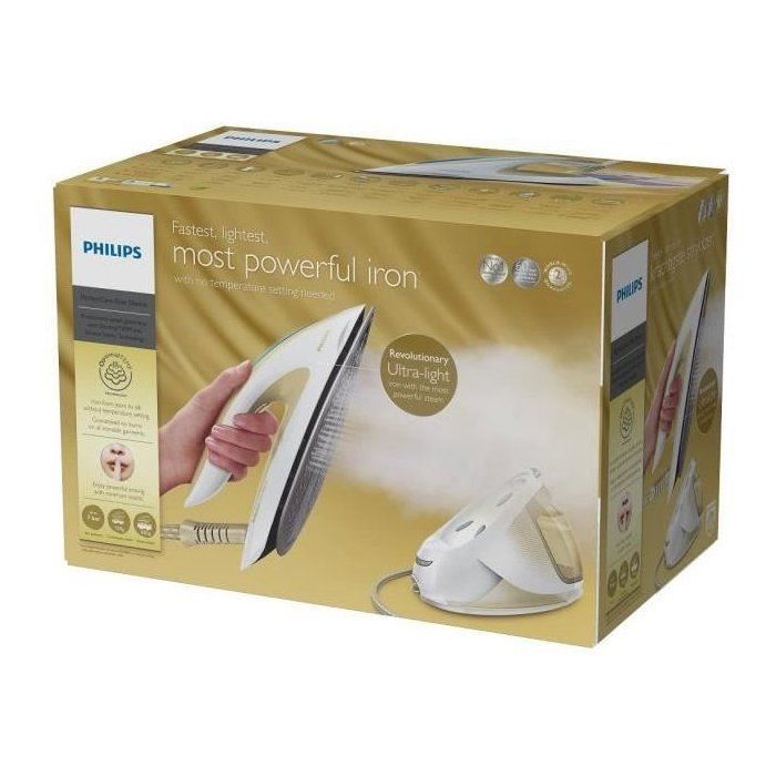 Steam generator iron - PHILIPS GC9642/60 - Perfect Care Elite - 7.2 bar - 490g/min steam boost - 1.8l water tank