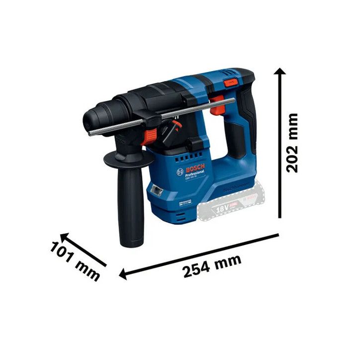 BOSCH GBH 18V-18 Professional SDS Plus Rotary Hammer Drill - KickBack Control - L-Boxx 136