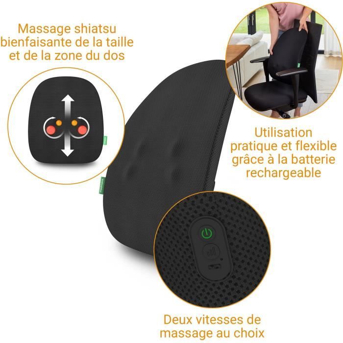 Medisana Massage Backrest MC 500 - Shiatsu - Cordless - 2 Speeds - Black