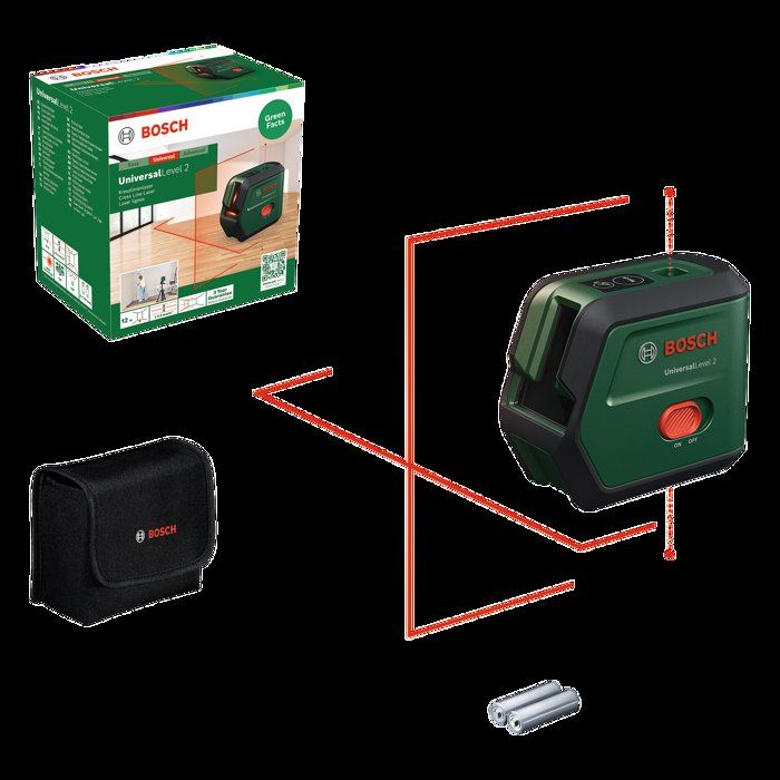 BOSCH Universal Level Laser - Includes Carrying Case and Batteries