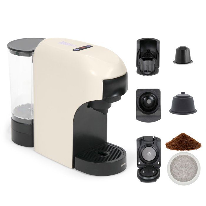 LIVOO 4-in-1 Multi-Capsule Coffee Machine - 1400 W - 7 Coffee Strength Levels - Creme - DOD217C
