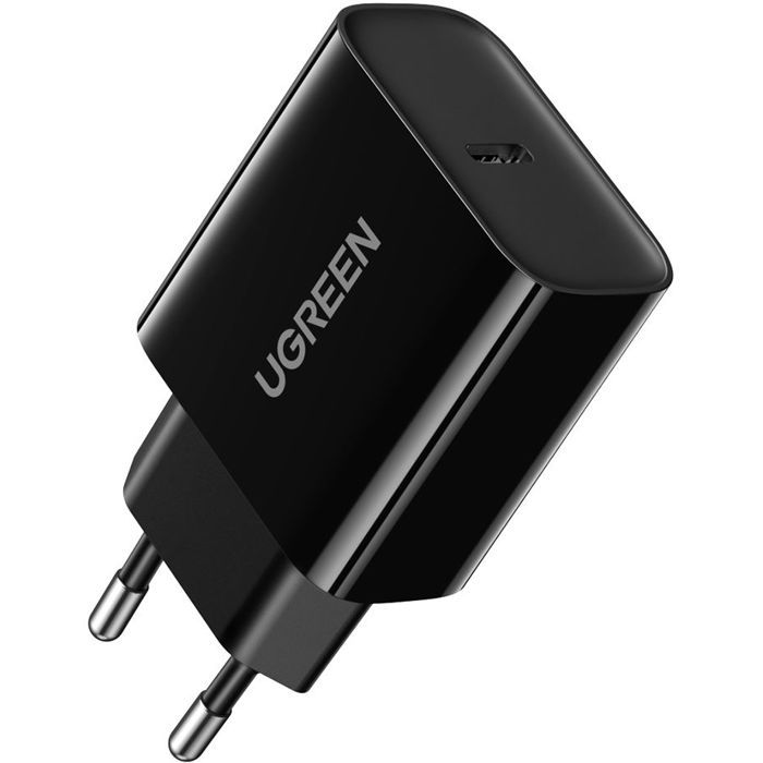 UGREEN Wall Charger - 1x USB-C - 20W - Black