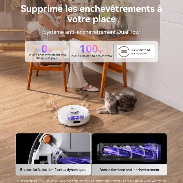 NARWAL Freo Z10 - Robot Vacuum and Mop - 15000 Pa - Autonomous Base