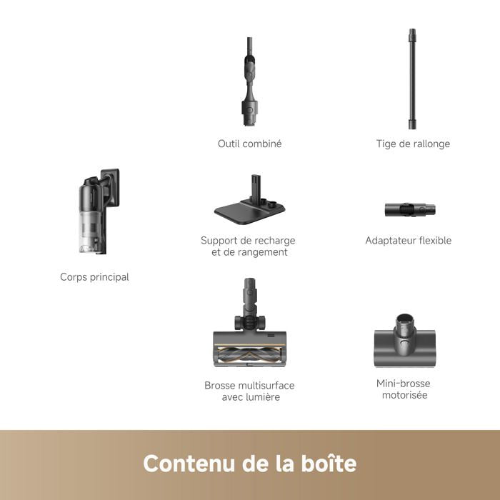 DREAME Z10 Cordless Stick Vacuum Cleaner - 210AW - 99.99% HEPA H14 Filtration - Dust Detection