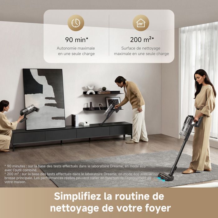 DREAME Z10 Cordless Stick Vacuum Cleaner - 210AW - 99.99% HEPA H14 Filtration - Dust Detection