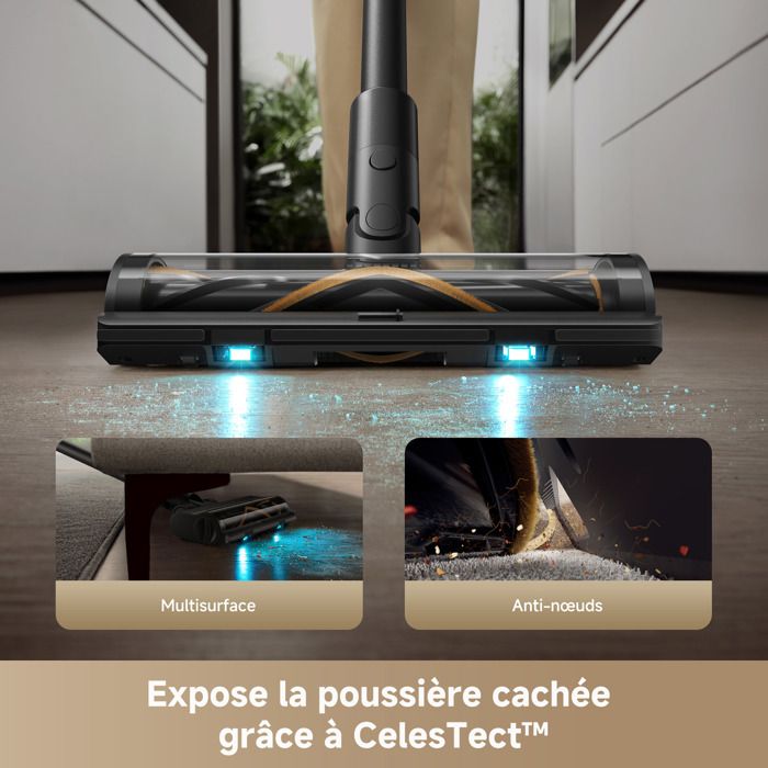 DREAME Z10 Cordless Stick Vacuum Cleaner - 210AW - 99.99% HEPA H14 Filtration - Dust Detection