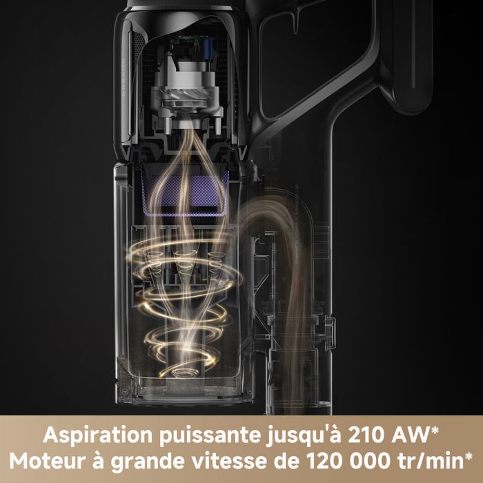DREAME Z10 Cordless Stick Vacuum Cleaner - 210AW - 99.99% HEPA H14 Filtration - Dust Detection
