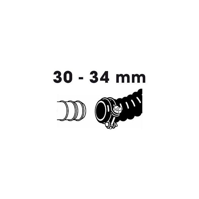 Set of 2 hose clamps - UBBINK - Diameter 30-34 mm - Galvanized - For spiral hose