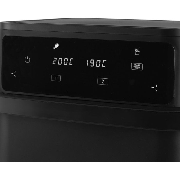 HKoeNIG Air Fryer - FRY960 - 10 L Capacity (convertible to 2 x 5 L) - 8 Cooking Programs - 2400W