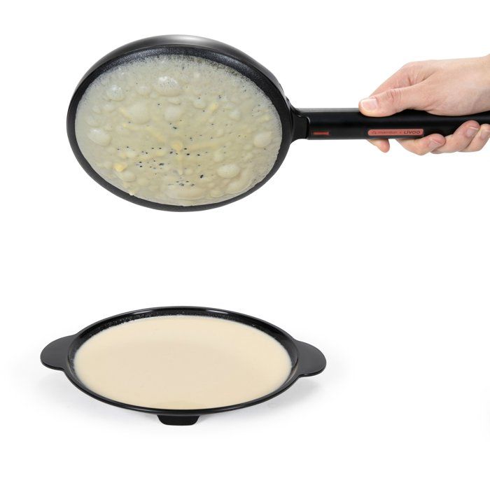 Livoo x Marmiton Electric Crepe Maker - LIVOO - DOP258CO - 600 W - Ø 20 cm - Heat-resistant handle - Black