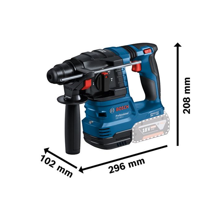 BOSCH Combo Kit - GSR 18V-65 + GDX 18V-285 + GBH 18V-22 - 3x5.0Ah Batteries + Charger 12V-18V-80