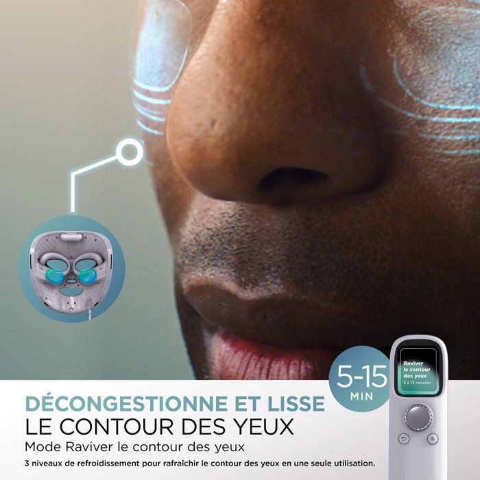 SHARK CryoGlow LED Mask with Lilac Eye Contour Refresher
