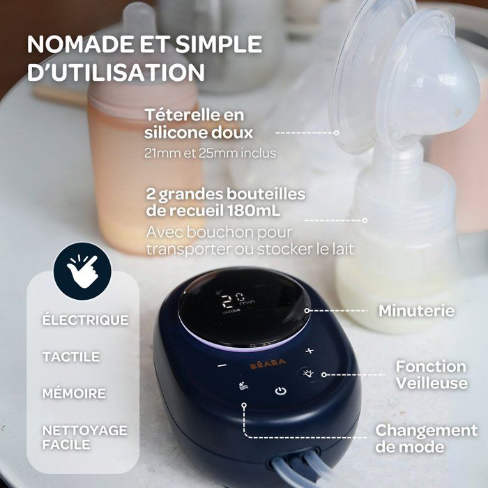 BEABA Double Electric Breast Pump - Midnight Blue