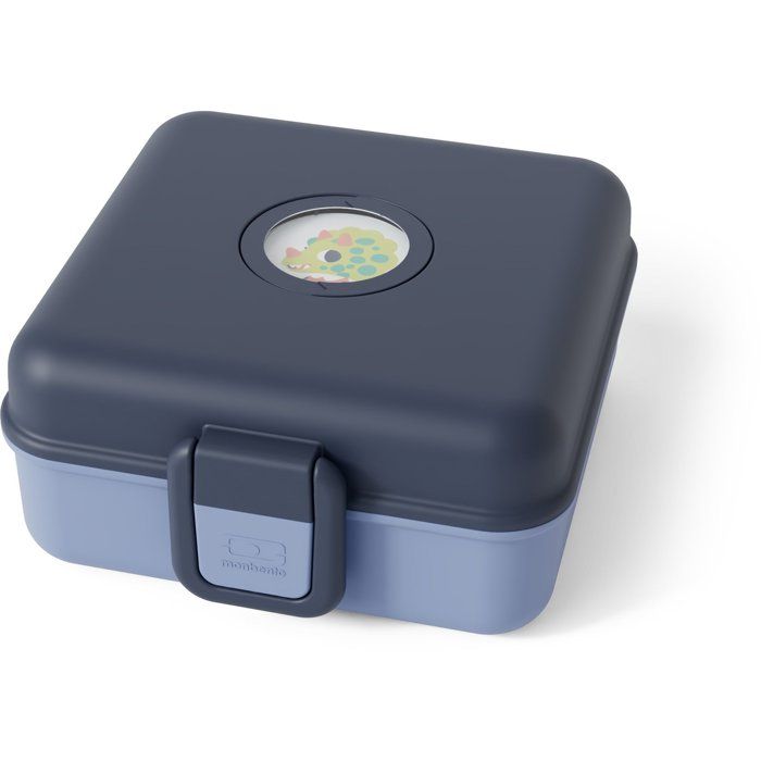 MONBENTO Children's Sandwich Box - Snacky Infinity Blue - Cutlery Included - BPA Free - 850 ml