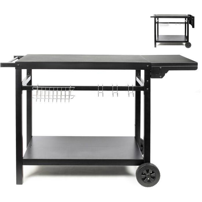 LIVOO Plancha Trolley GS170N - Folding Shelf - 85 x 50 cm Top Shelf