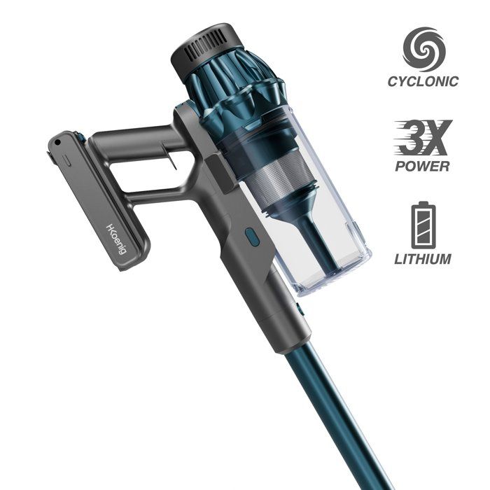 H.Koenig UPX32 Cordless Stick Vacuum Cleaner - 30000 Pa - 50 min - 0.8 L - Blue