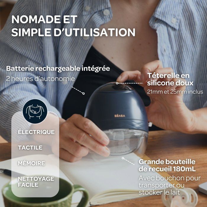 BEABA Hands-Free Electric Breast Pump - Midnight Blue