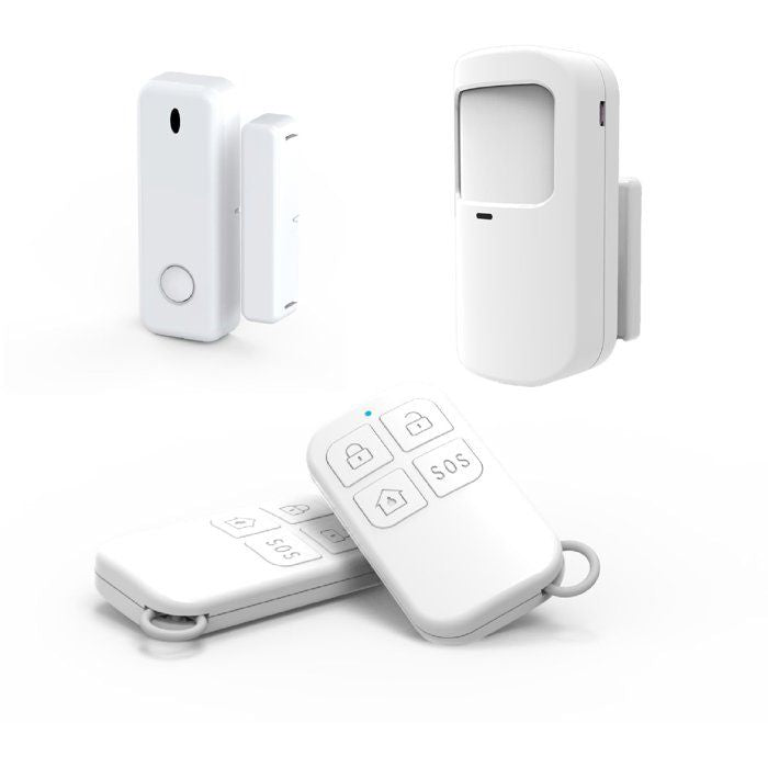 Expandable Alarm Kit - KYF - 434MHz - WiFi - 4MP IP Camera + Siren + Sensors + 2 Remote Controls