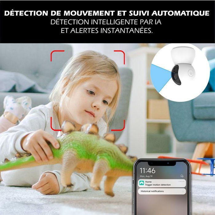 Expandable Alarm Kit - KYF - 434MHz - WiFi - 4MP IP Camera + Siren + Sensors + 2 Remote Controls
