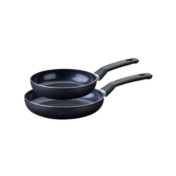 FACKELMANN Set of 2 Induction Frying Pans - Brandao - Non-stick Ceramic Aluminum - Ø20 and Ø24 cm