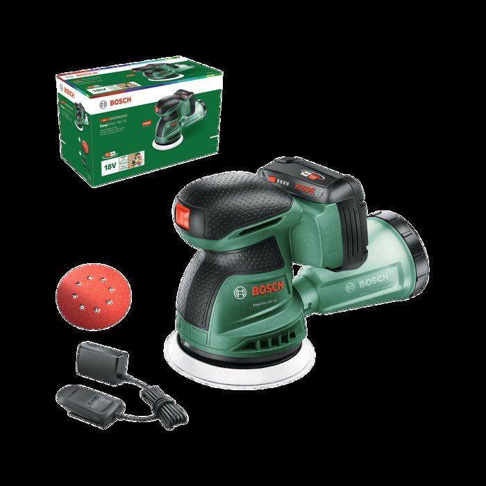 BOSCH EasyOrbit 18V-10 Cordless Random Orbit Sander - 125 mm - 1 x 2.0 Ah Battery + Charger