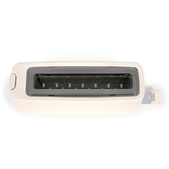 LIVOO Toaster - 900W - Long Slot - Adjustable Thermostat: 7 Levels - DOD168C - Off-white