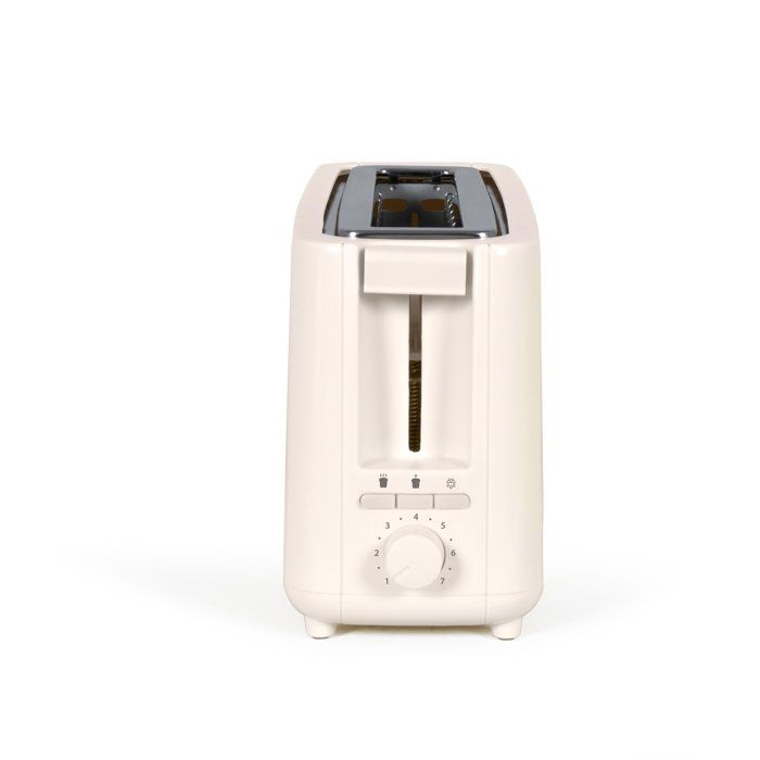 LIVOO Toaster - 900W - Long Slot - Adjustable Thermostat: 7 Levels - DOD168C - Off-white
