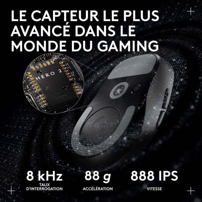 Logitech Gaming Mouse - Wireless - Ultra-Lightweight - G PRO X Superlight 2c - Black