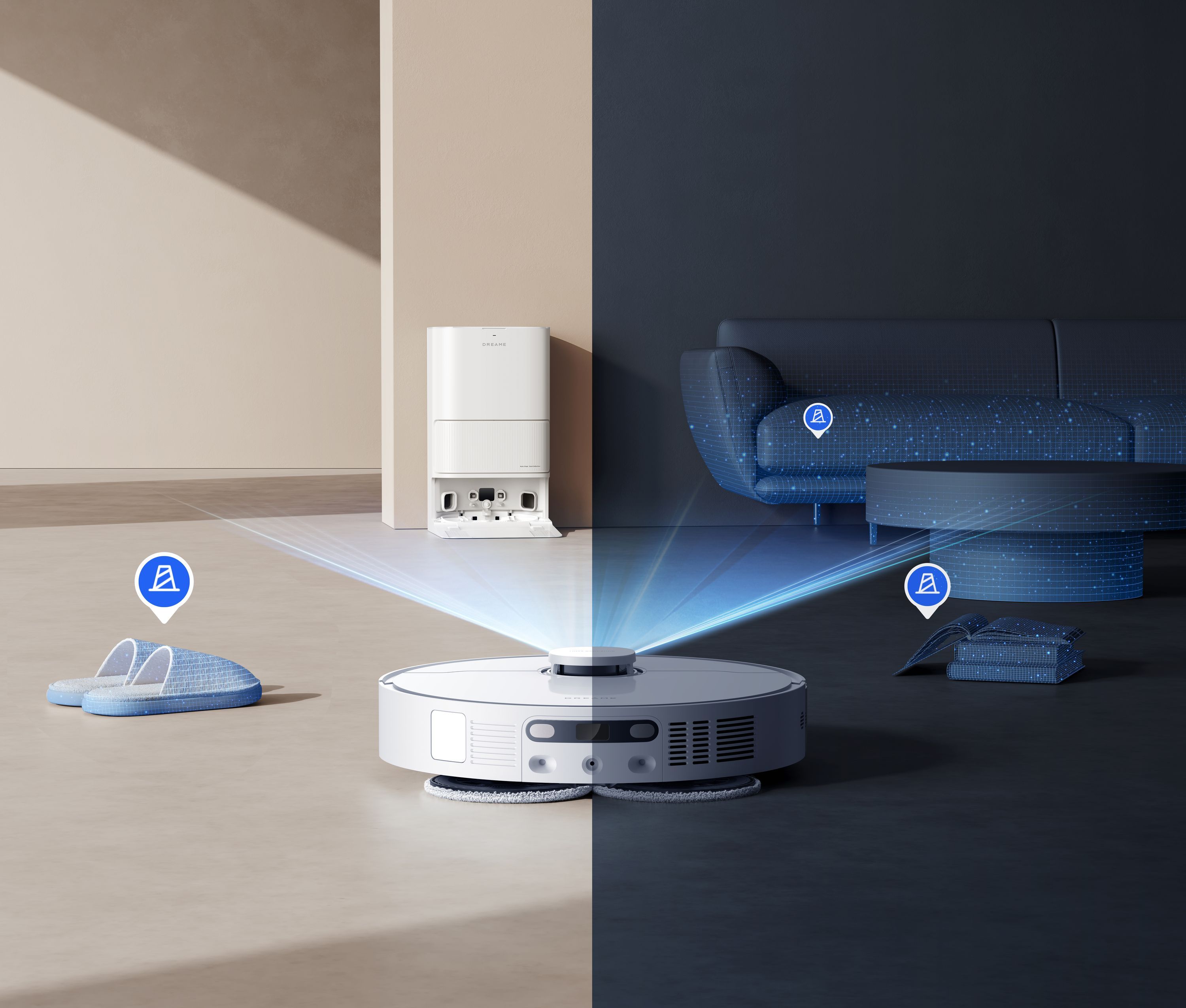 DREAME D20 Ultra - Robot Vacuum Cleaner and Mop - 13000 Pa - Smart Pathfinder Technology