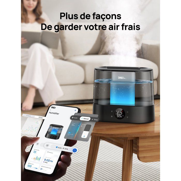 DREO Humidifier - 420S - 4 L Tank - 30h Runtime - Quiet 28dB