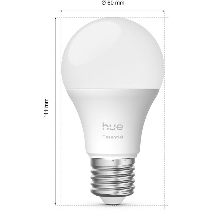 PHILIPS HUE Essential Bulbs Pack of 3 - E27 - A60 - White and Colored Light - 8W