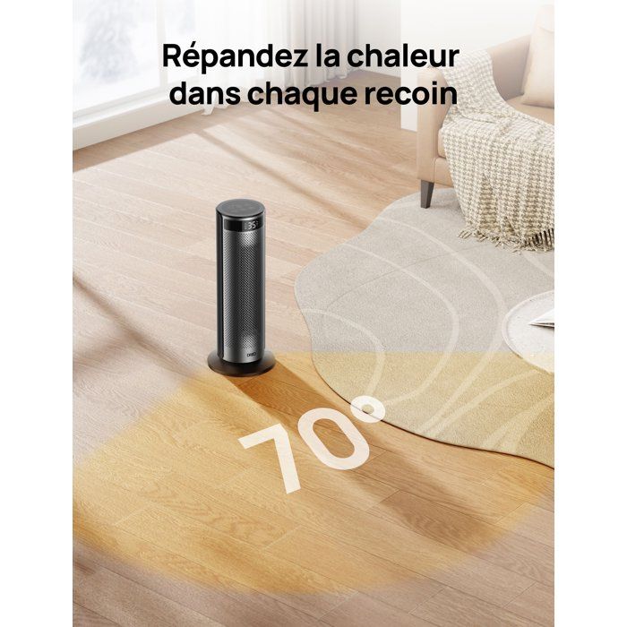 Hyperamic Auxiliary Heater - Dreo - 1500W - Column - Black