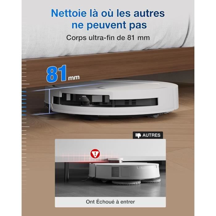ECOVACS T50 OMNI Robot Vacuum Cleaner - 21000 Pa - White - Gen2 21000Pa