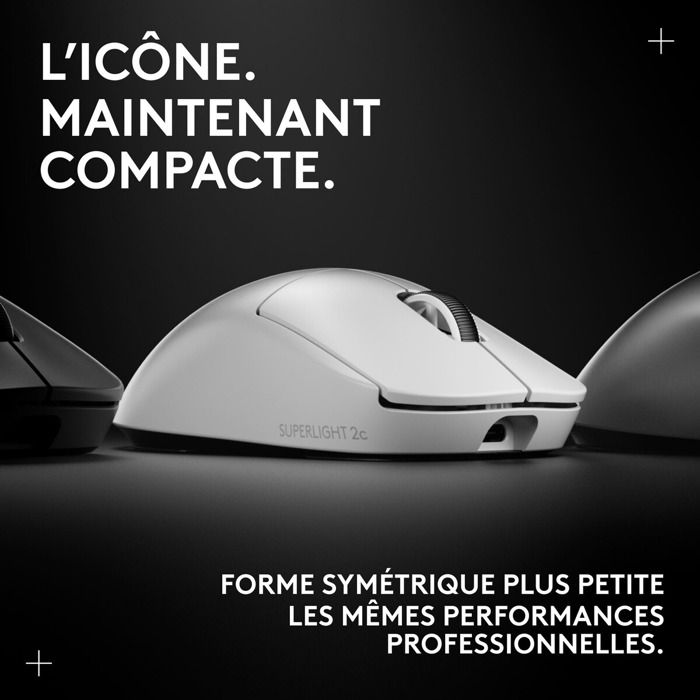 Logitech Gaming Mouse - Wireless - Ultra-Lightweight - G PRO X Superlight 2c - White