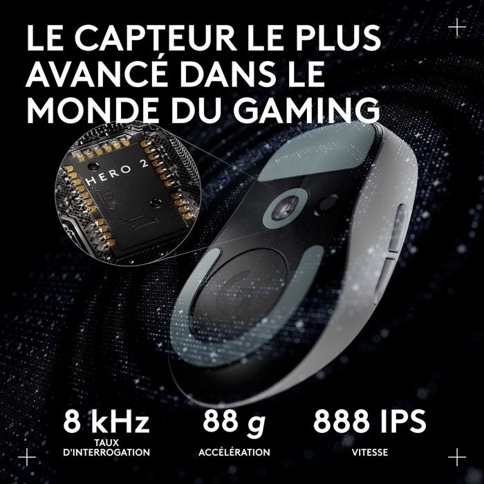Logitech Gaming Mouse - Wireless - Ultra-Lightweight - G PRO X Superlight 2c - White
