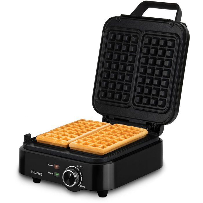 Gaufrier compact - HKoeNIG - GFX420 - 1200 W - Température réglable - Noir