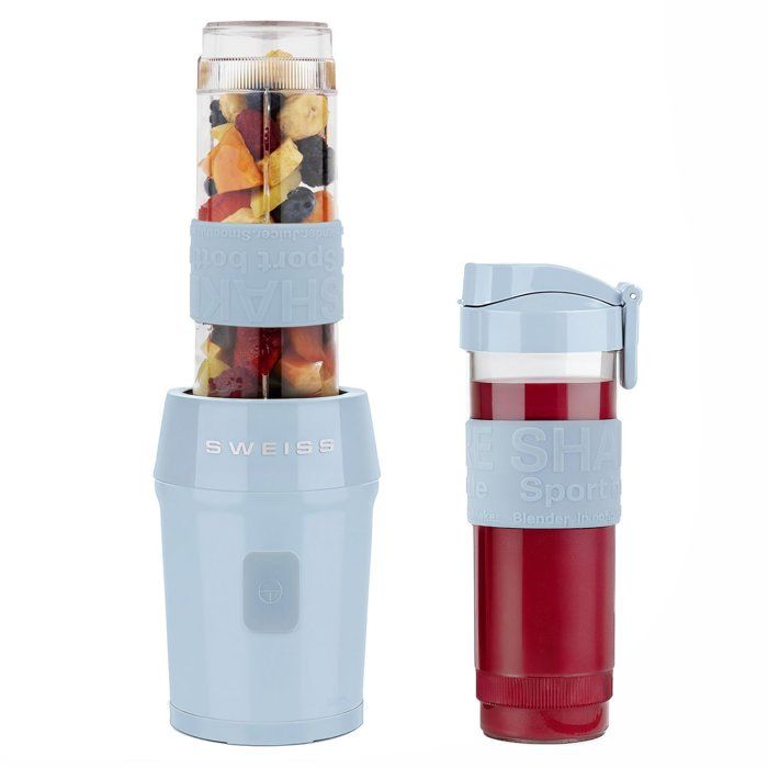 SWEISS Mini Blender - 300 W - 570 ml - 2 Bottles - MOOV6 - Blue