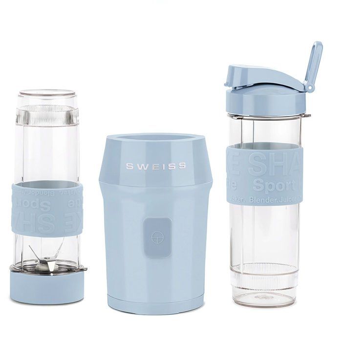 SWEISS Mini Blender - 300 W - 570 ml - 2 Bottles - MOOV6 - Blue
